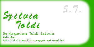szilvia toldi business card
